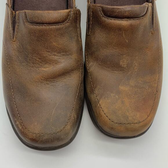 Red Wing Worx Womens 6 M Brown Slip on Leather Clog Support Cushion Steel Toe - Picture 12 of 13